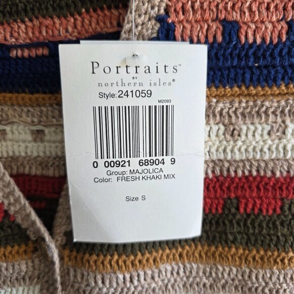 90s Handknit Crochet Sweater Vest Small Indie Rustic Effortless Autumn Vintage - Picture 3 of 6